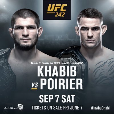 UFC 242 Khabib vs Poirier UFC 242 Khabib vs Poirier